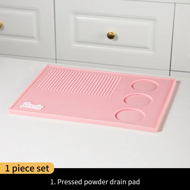 Bincoo Pink Bar Mat – Waterproof with Tool Slots | Barista Coffee Bar Mat Qst Pink