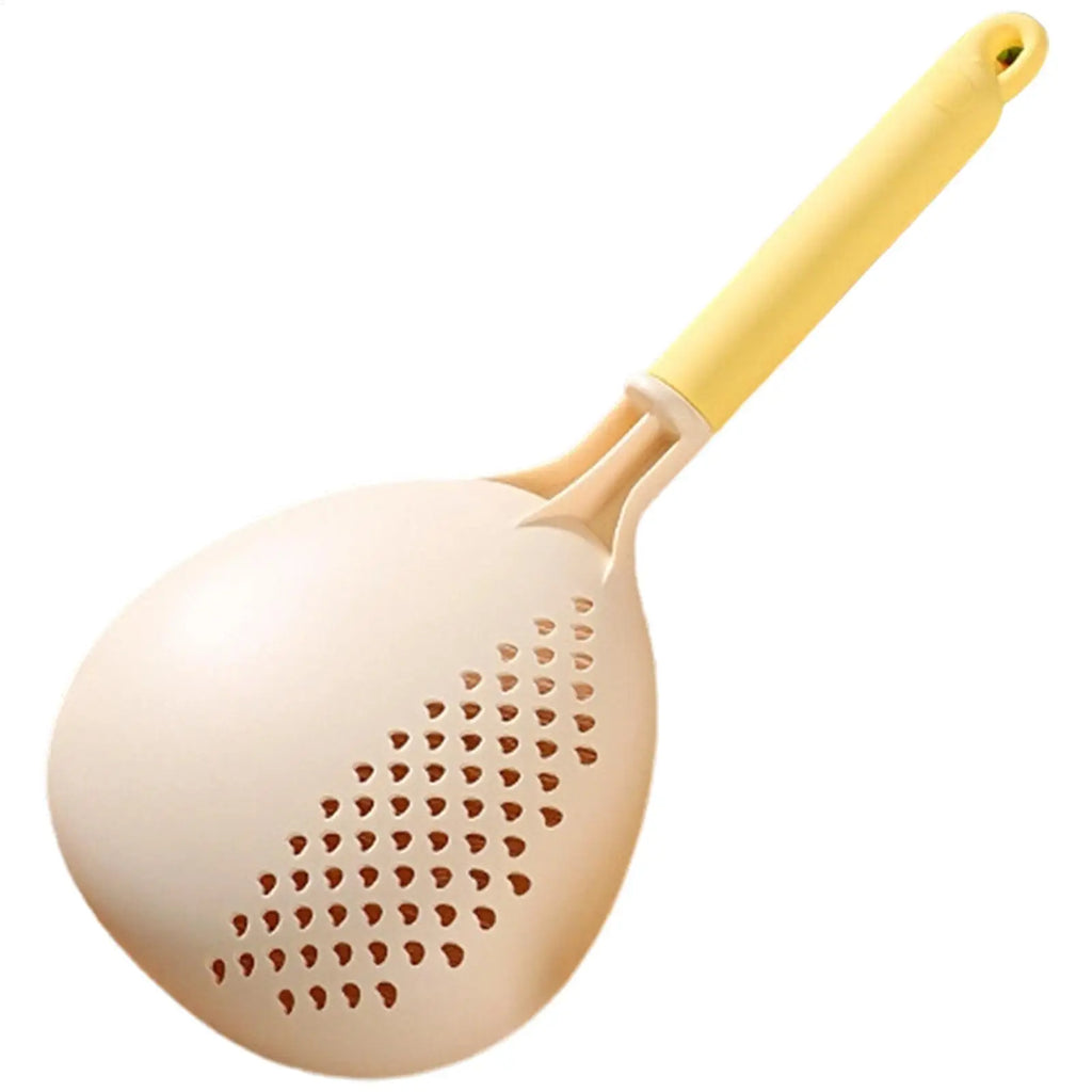 Large Perforated Ladle with Silicone Handle | Soup Spoon Perforated Cooking Ladle Qme