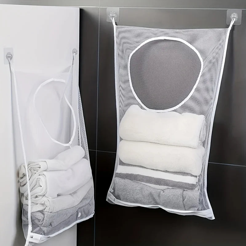 Wall-Mounted Laundry Basket | Hanging Organizer for Bath & Dorm Laundry Basket Qme