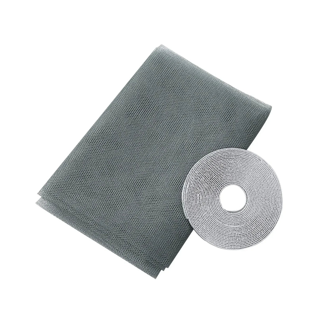 Adhesive Mosquito Net Window Screen Mesh – Nylon Bug Barrier Window Insect Screen Qme gray L-1.5x2.0m