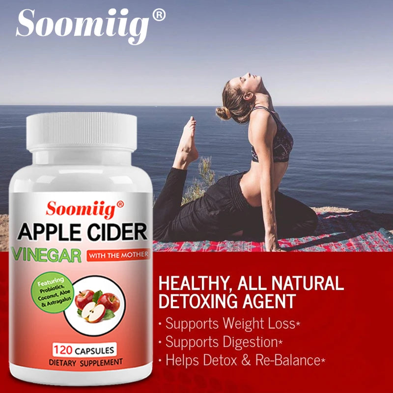 Apple Cider Vinegar Capsules 1500mg – Digestive & Energy Support ACV Supplement Qst