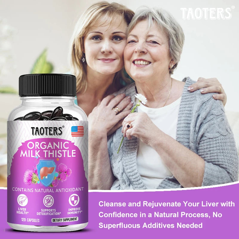 Milk Thistle Liver Support Capsules – 6-Herb Detox Blend Herbal Supplement Capsules Qst