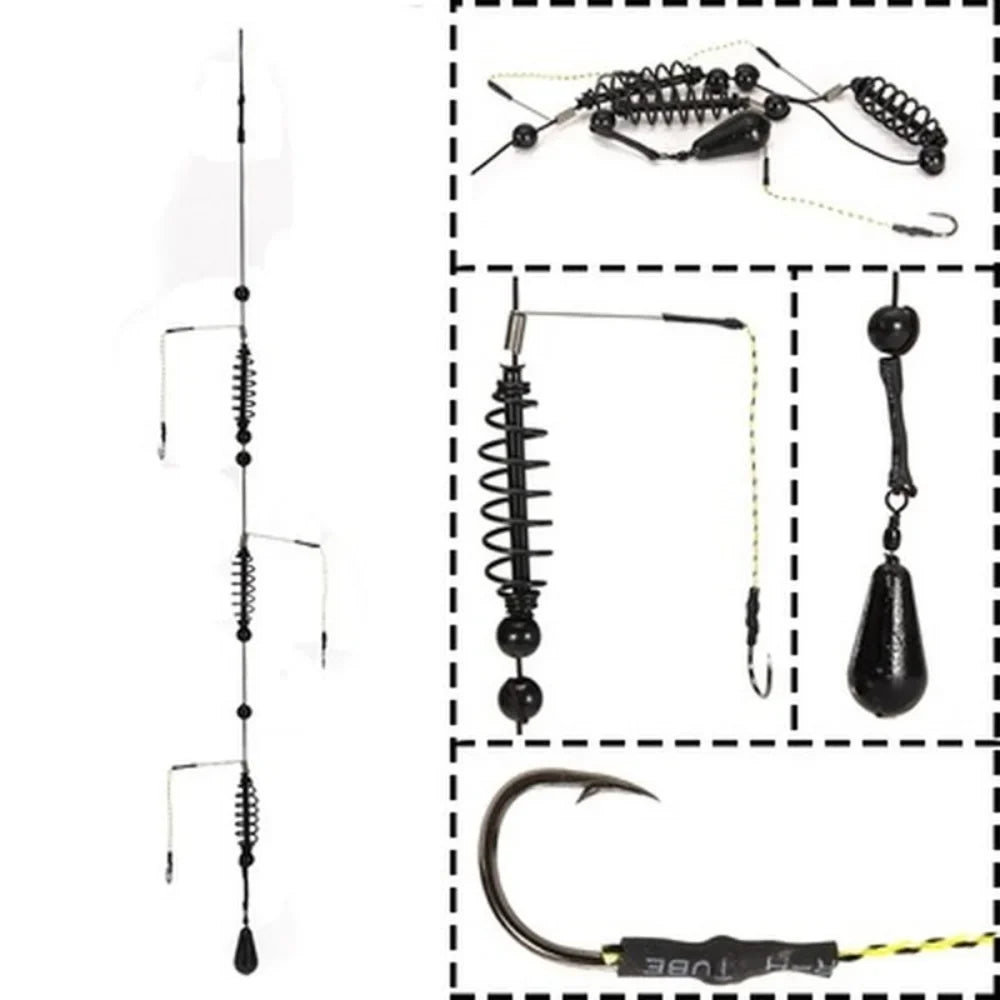 Fishing Bait Cage Feeder & Hook Set – 6 Weight Options Fishing Feeder Rig Qme