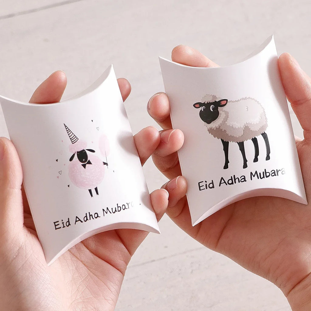 5-Piece Mini Eid Pillow Gift Boxes – Lamb Pattern Candy Favors Party Favor Gift Boxes Qme