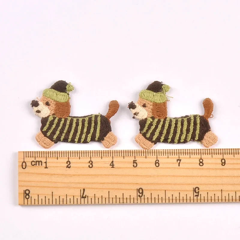 Sausage Dog Iron-On Cloth Patches | 10pcs Mixed Colors & Designs Sew-On Cloth Patches Qme 2