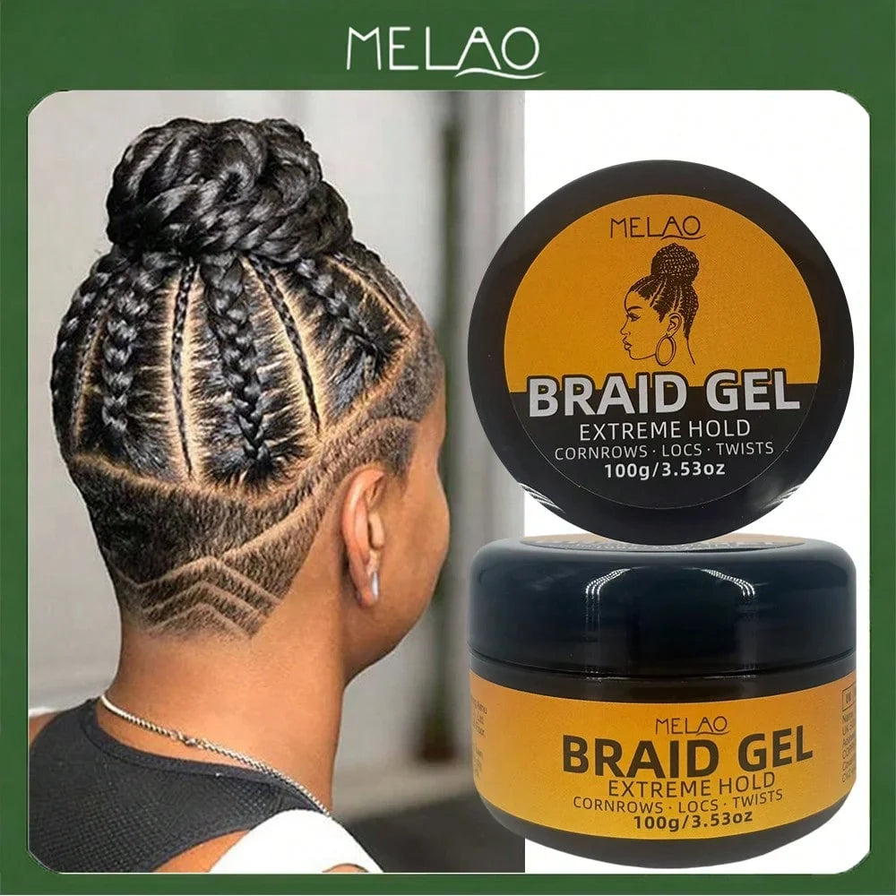 MELAO Extreme Hold Braid Gel – Cornrows, Locs & Twists Hair Styling Gel Qme Option 1