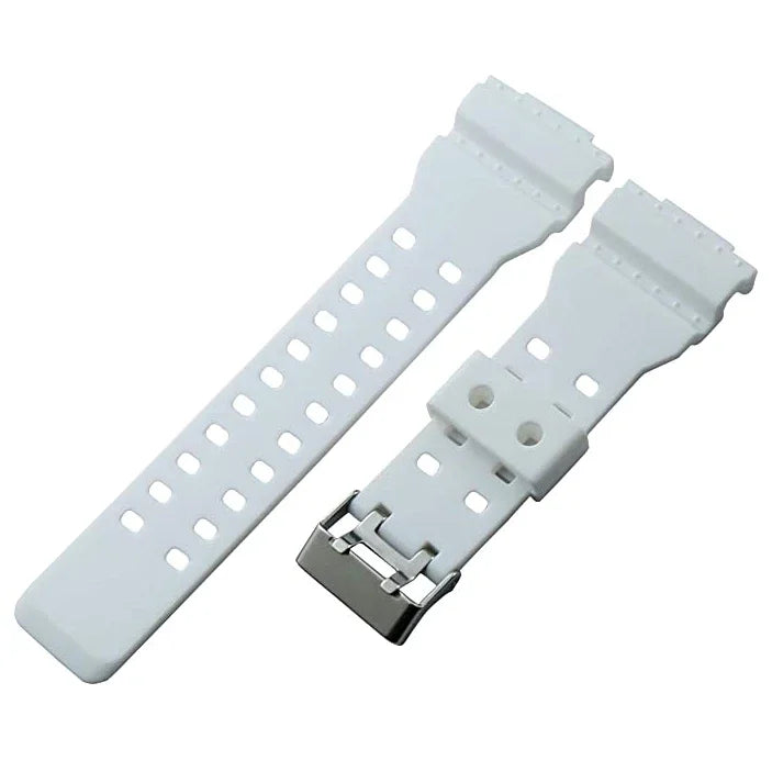 Rubber Resin Watch Strap for Casio G-Shock GA110 GA120 GA150 Watch Replacement Strap Qme White