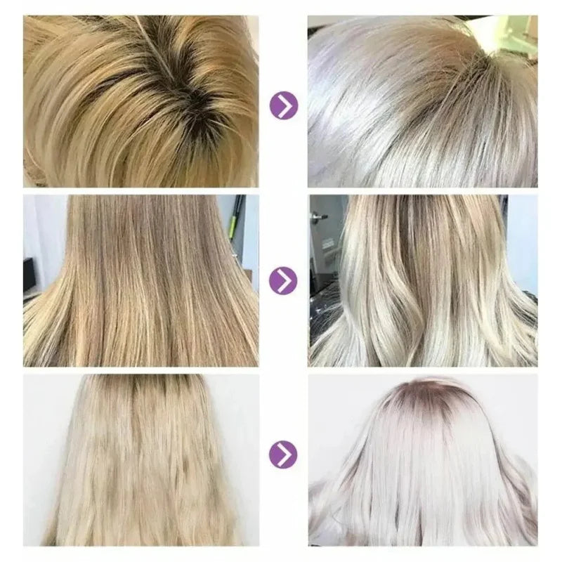 Color-Fixing Purple Shampoo – Tone Gray & Neutralize Yellow Hair Toning Shampoo Qme