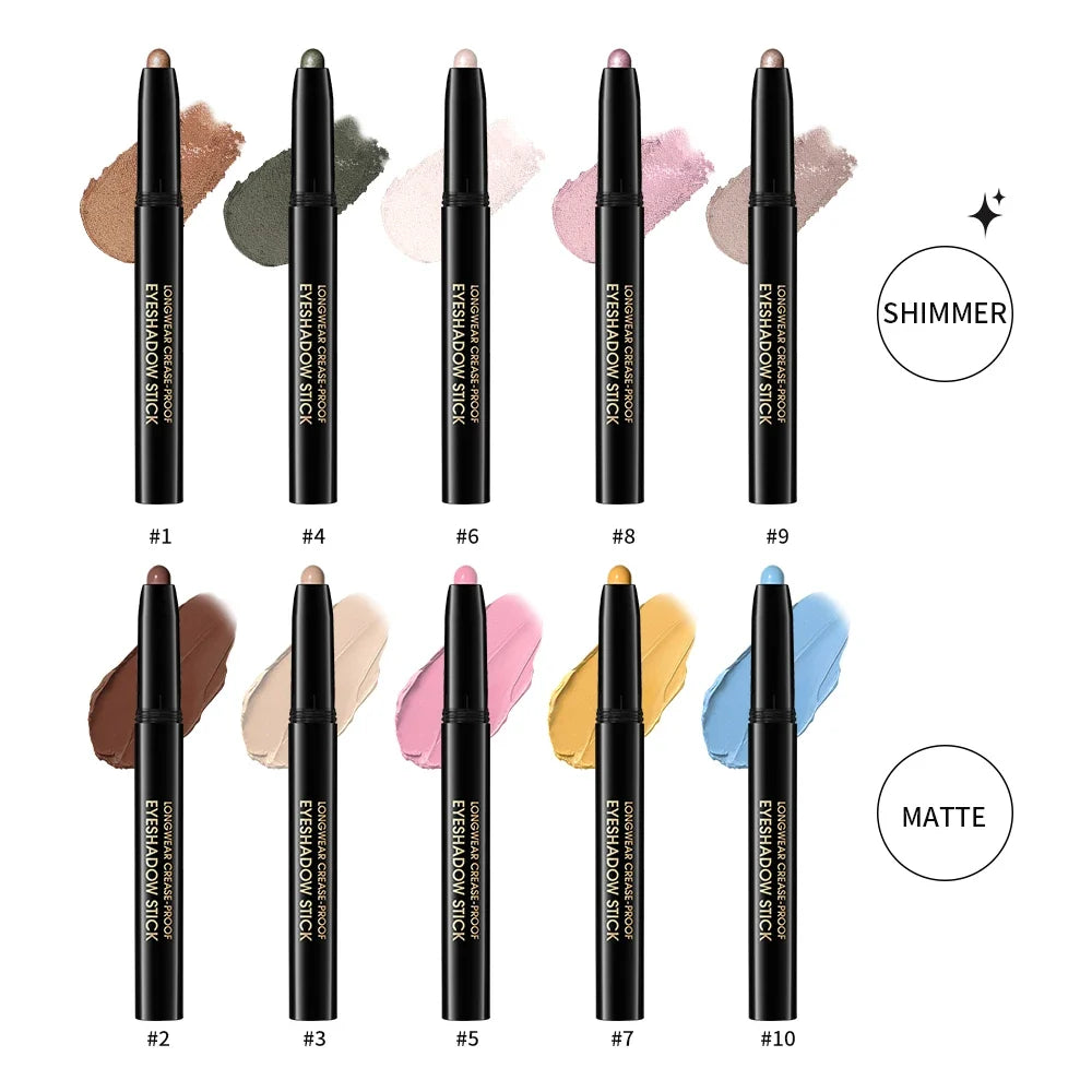Cream Eyeshadow Stick – Gradient Eye Look, 10 Colors | Qme Cream Eyeshadow Stick Qme