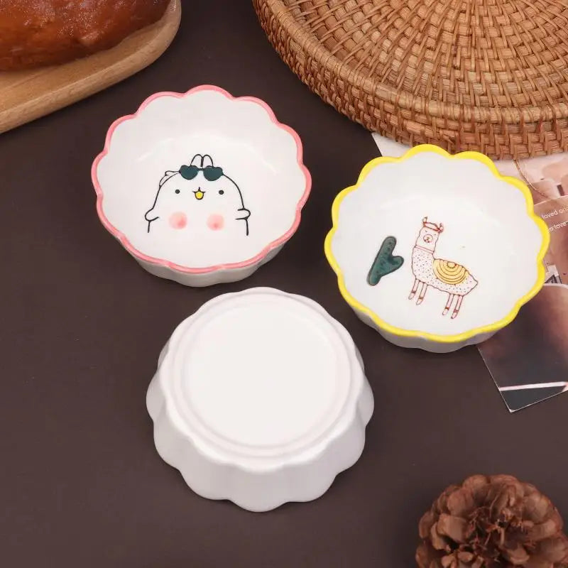 Ceramic Condiment Dishes | Microwave & Dishwasher Safe, 4 Colors Ceramic Condiment Dish Qme