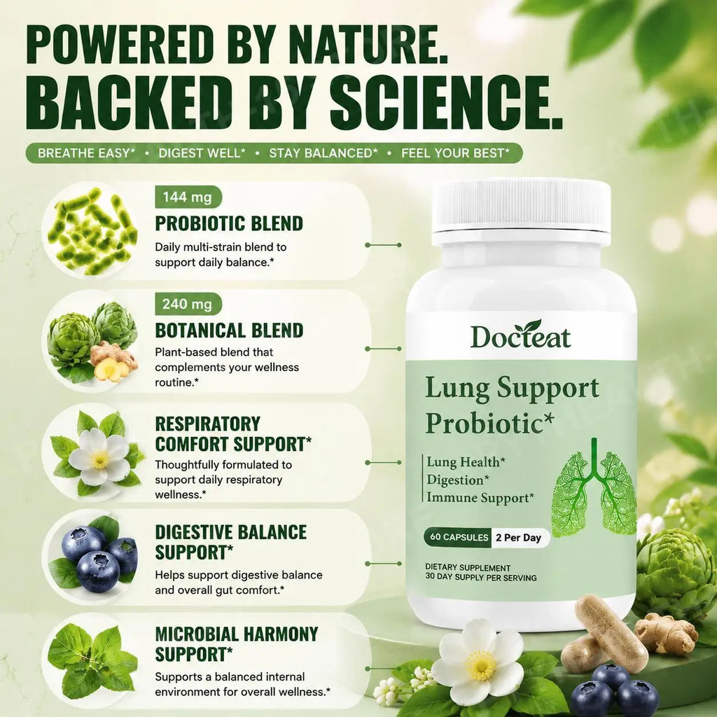 Probiotic Botanical Blend Capsules – 60 Count Daily Wellness Probiotic Supplement Qst