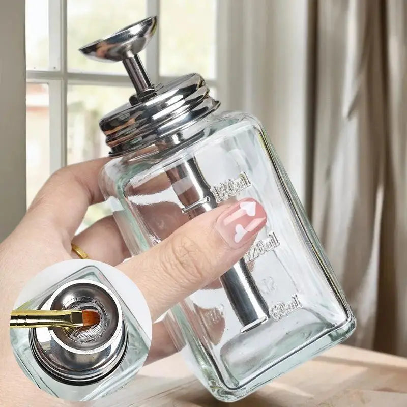 Refillable Glass Pump Dispenser Bottle – Nail Polish & Remover Nail Pump Dispenser Qme