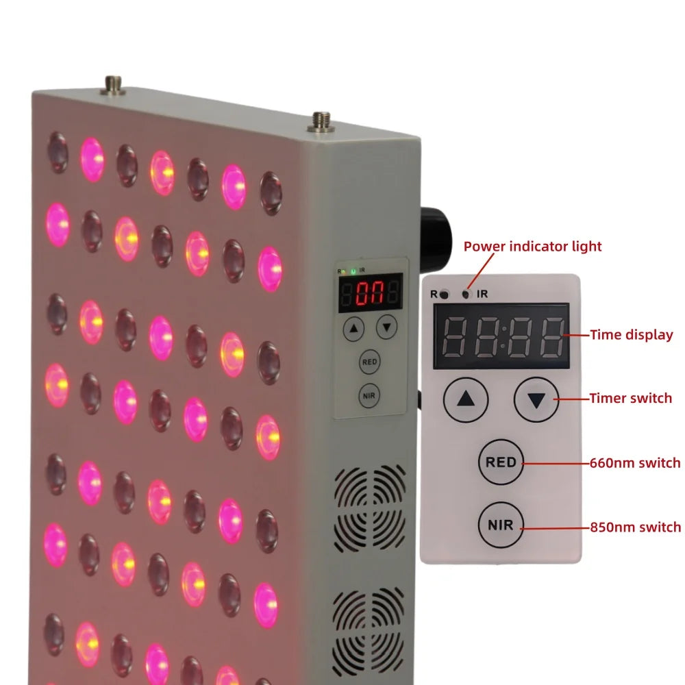 MasterGrow LED Red Light Therapy Panel 660nm 850nm Face Body LED Light Therapy Panel Qst