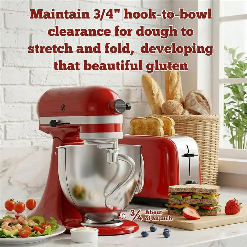 Spiral Dough Hook for KitchenAid 4.5–5 Qt Tilt-Head Mixer Mixer Dough Hook Qst