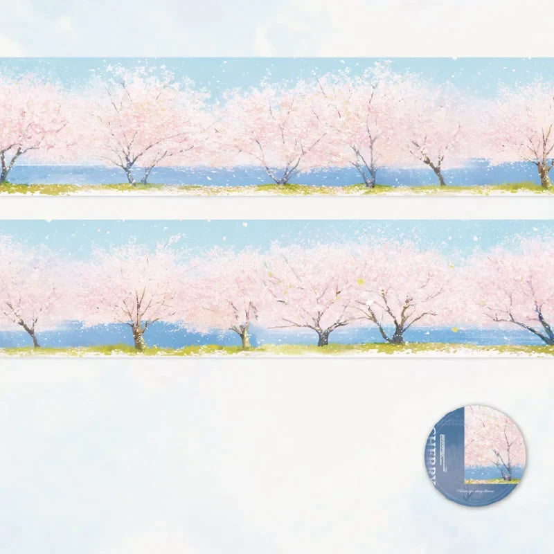 Sakura Cherry Blossom Washi Tape 2m | DIY Scrapbooking Decorative Washi Tape Qme 2