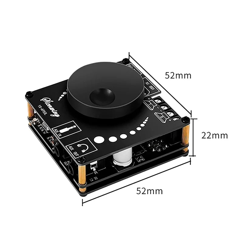 Bluetooth 5.0 Digital Stereo Amplifier Board | AUX USB 50W+50W Digital Amplifier Board Qme