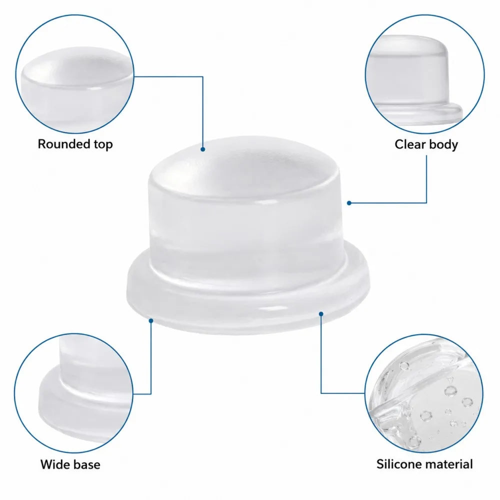 Clear Silicone Door Stopper Wall Guard – Anti-Collision Bumper Door Stopper Guard Qme