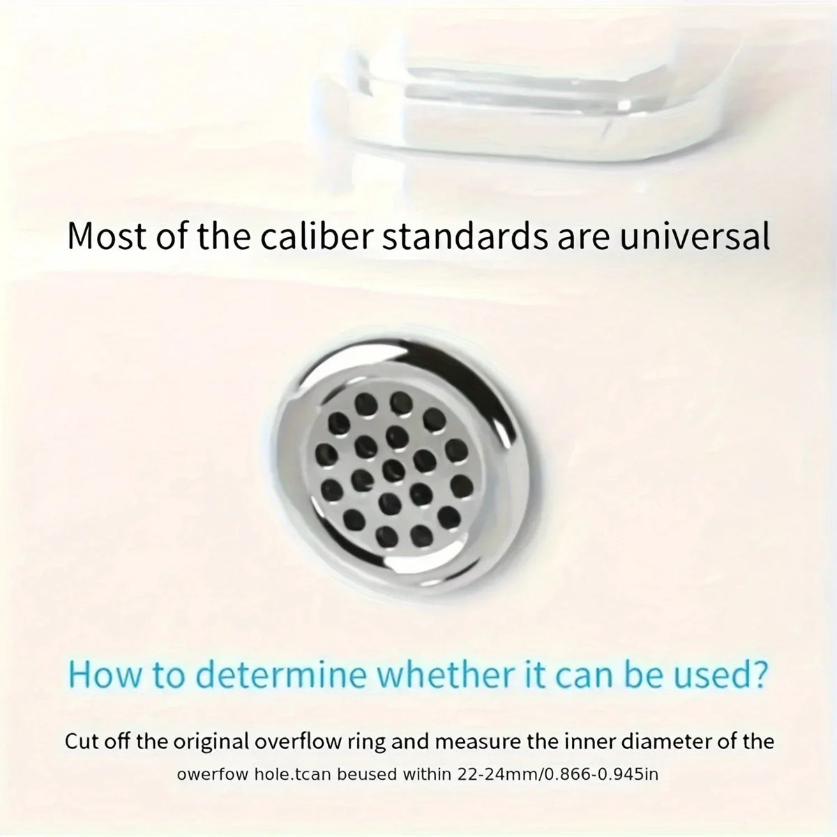 Ceramic Sink Overflow Cover | Decorative Round Basin Insert Sink Overflow Cover Qme