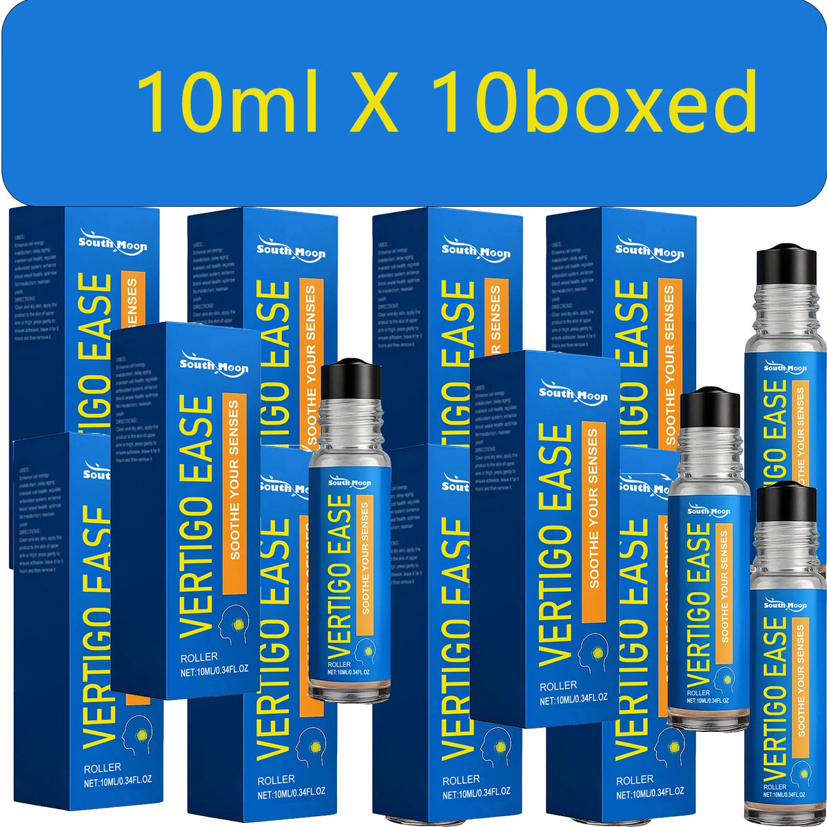 South Moon Herbal Roll-On – Soothing Cooling Comfort | 10ml Herbal Wellness Roll-On Qst 10ml x 10boxed
