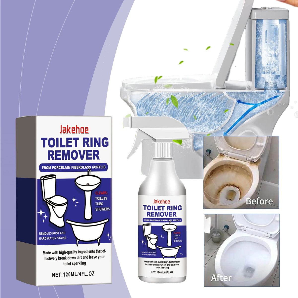Toilet Foam Cleaner – Descale, Deep Clean & Deodorize Toilet Bowl Cleaner Qst