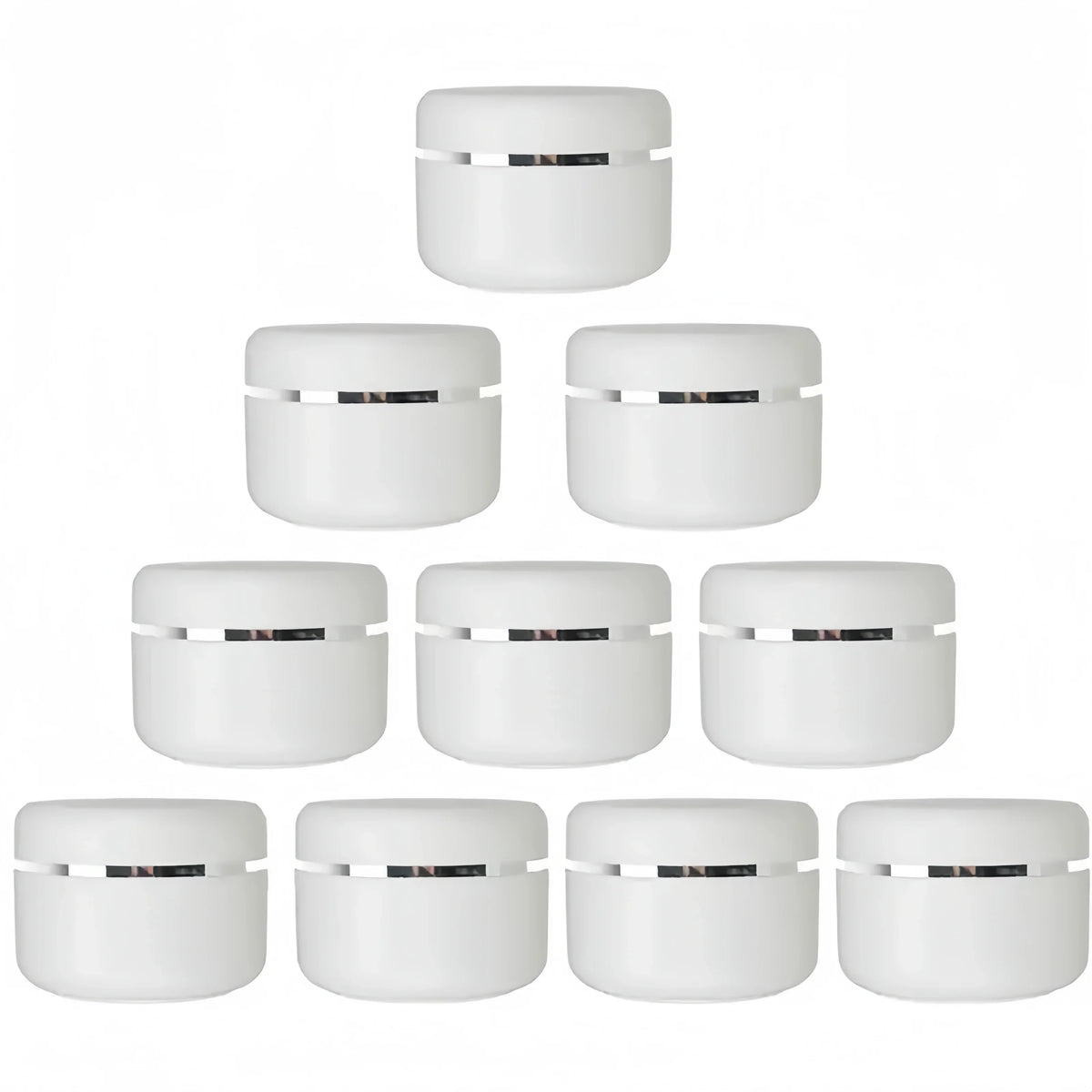 White Plastic Cosmetic Jars Twist-Top Lids | Travel Sample Jars Cosmetic Travel Jars Qme