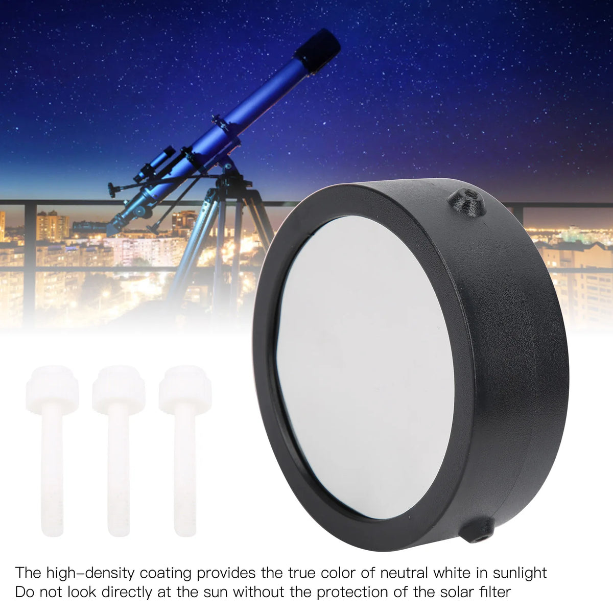 Telescope Solar Filter 60–100mm | Safe Sun Observation Cap Telescope Solar Filter Qst