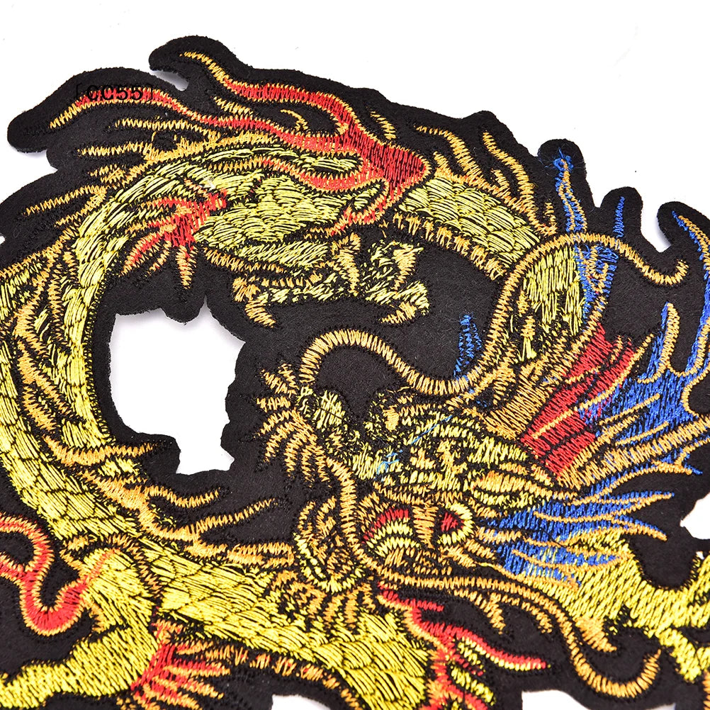 Dragon Embroidery Iron-On Patch – Applique for Jacket & Coat Embroidery Patch Qst