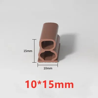 6M Silicone Self-Adhesive Door & Window Sealing Strip Weatherstrip Seal Qme 10mmx15mm 6M