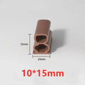 6M Silicone Self-Adhesive Door & Window Sealing Strip Weatherstrip Seal Qme 10mmx15mm 6M