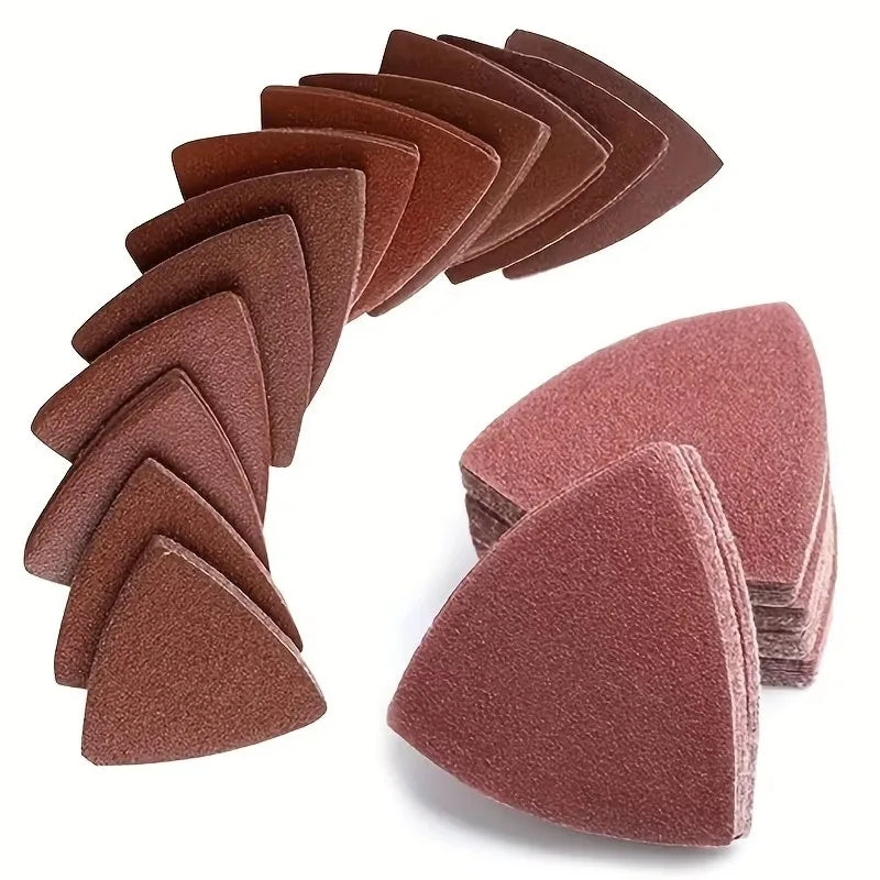 Triangular Hook & Loop Sandpaper 30pc Multi-Grit Sanding Pads Sanding Pads Qme