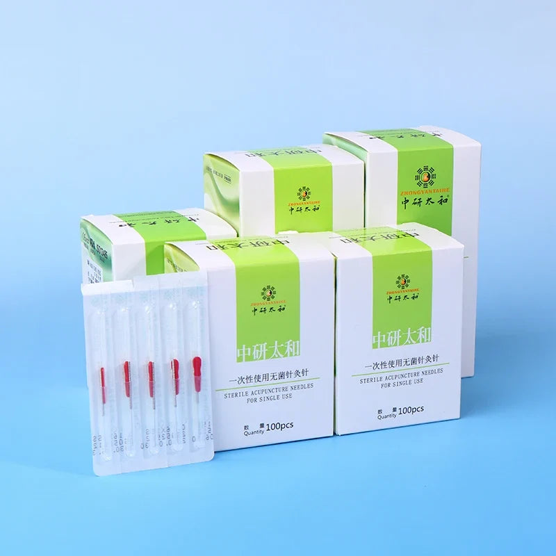 Disposable Sterile Acupuncture Needles 100pcs with Guide Tube Acupuncture Needles Qme