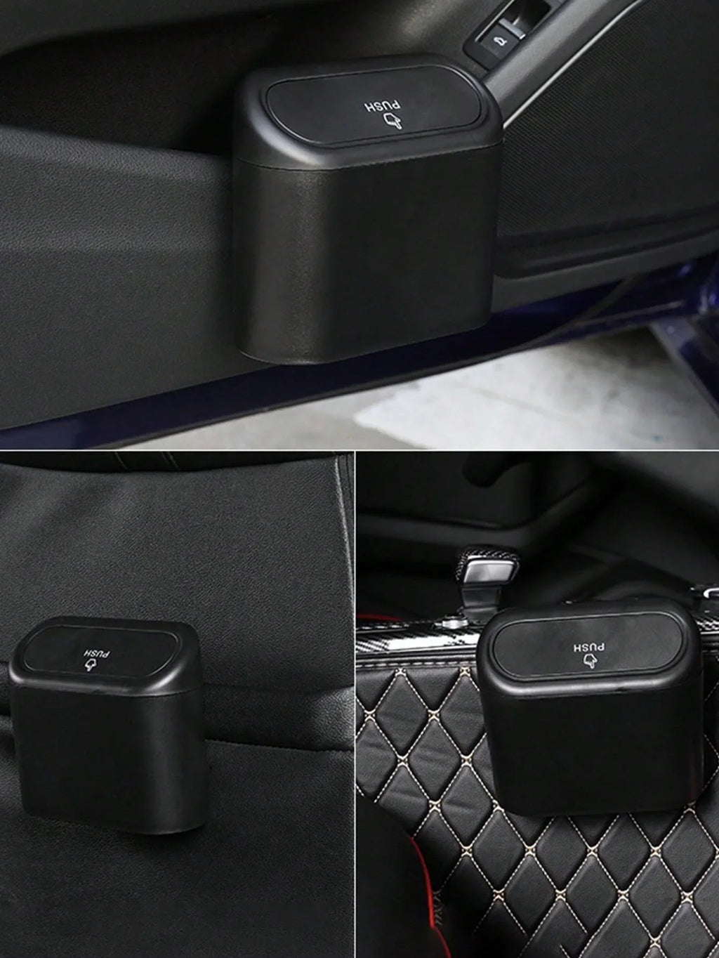 Car Trash Can with Lid – Door-Side Hanging Mini Storage Box Car Trash Can Qme