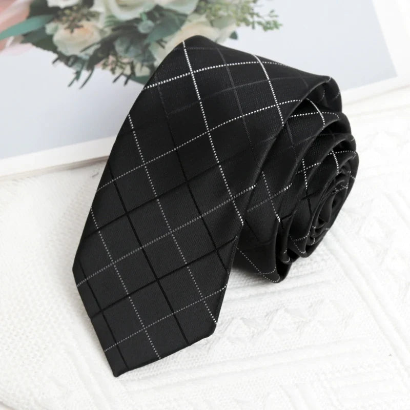 Men's Black Stripe Tie, Cufflinks, Cravat & Bowtie Gift Set
