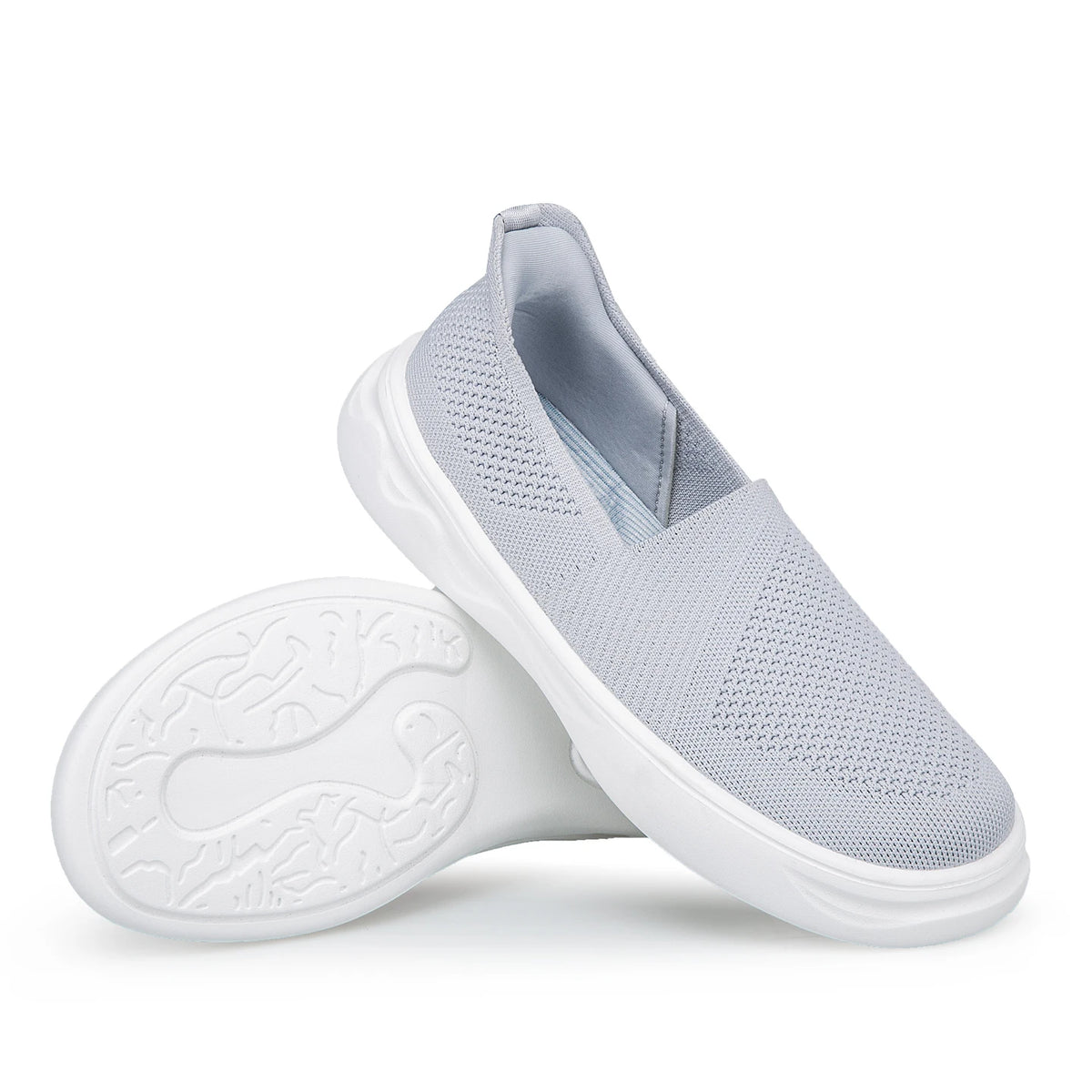 Women's Minimalist Wide-Fit Barefoot Mesh Sneakers Slip-On Barefoot Sneakers Qst Grey 35