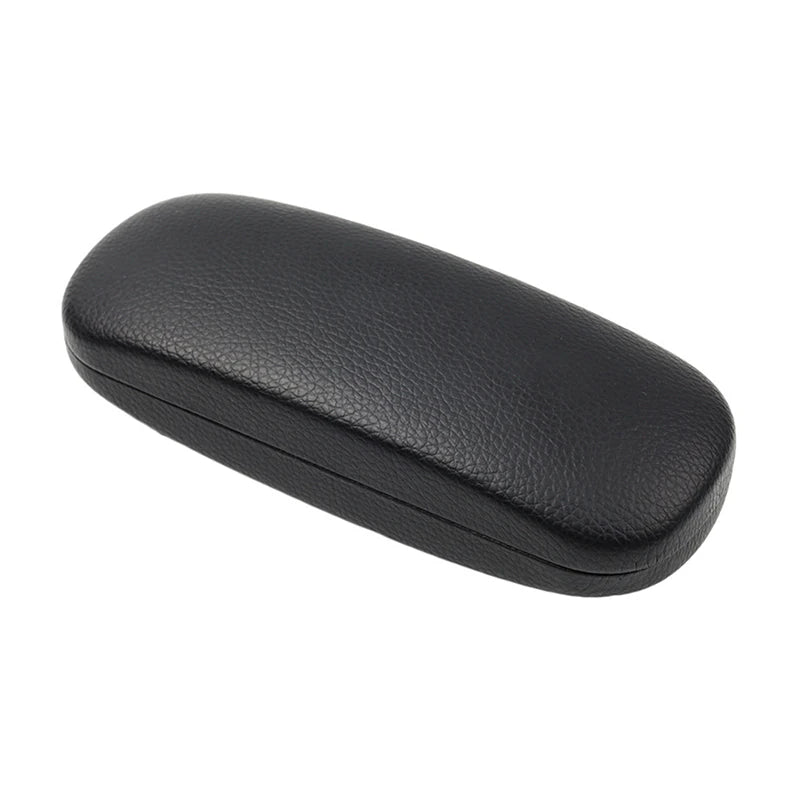 PU Leather Hard Glasses Case – Unisex Eyeglass Box Holder Eyeglass Case Qst Black