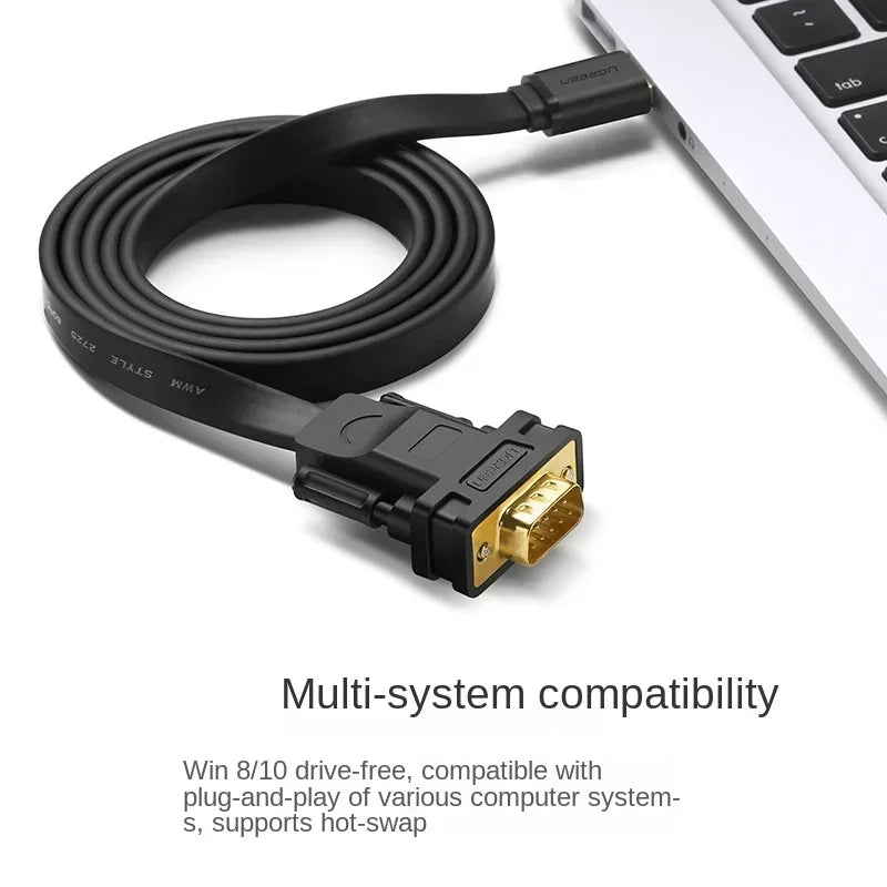 RS232 to USB Flat Cable Converter – Win10, Win8, Mac & Server USB Serial Adapter Qme