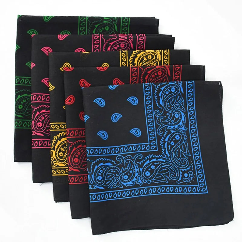 Women's Cotton Print Bandana Headwrap & Head Scarf – 12 Colors Bandana Headwrap Qme