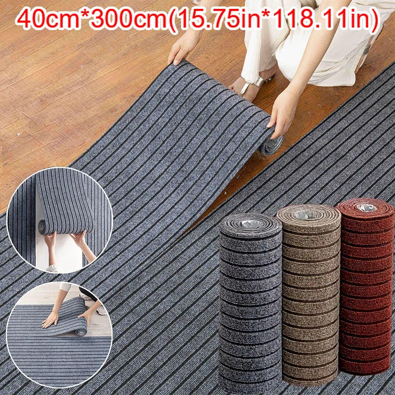 40cm×3m Striped Self-Adhesive Non-Slip Floor Mat & Hallway Rug Hallway Runner Rug Qst