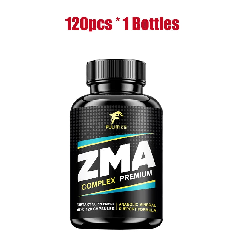 ZMA Capsules – Zinc, Magnesium & Vitamin B6 | 120ct Vitamin Supplement Qst 120pcs