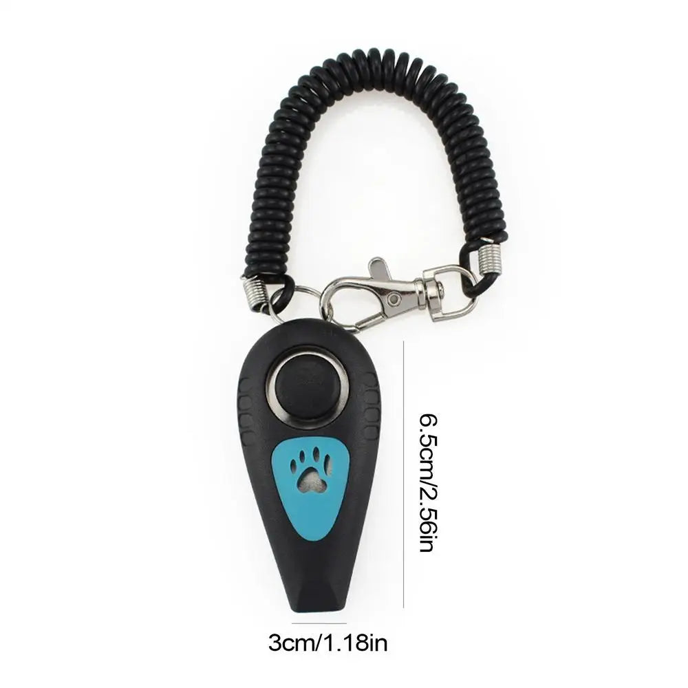 Dog Clicker & Silent Whistle with Wrist Strap | Pet Training Pet Training Clicker Qme Black