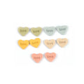 Multicolor Heart Embossed Leather Sewing Labels – 14 Pack Sewing Labels Qme random mix