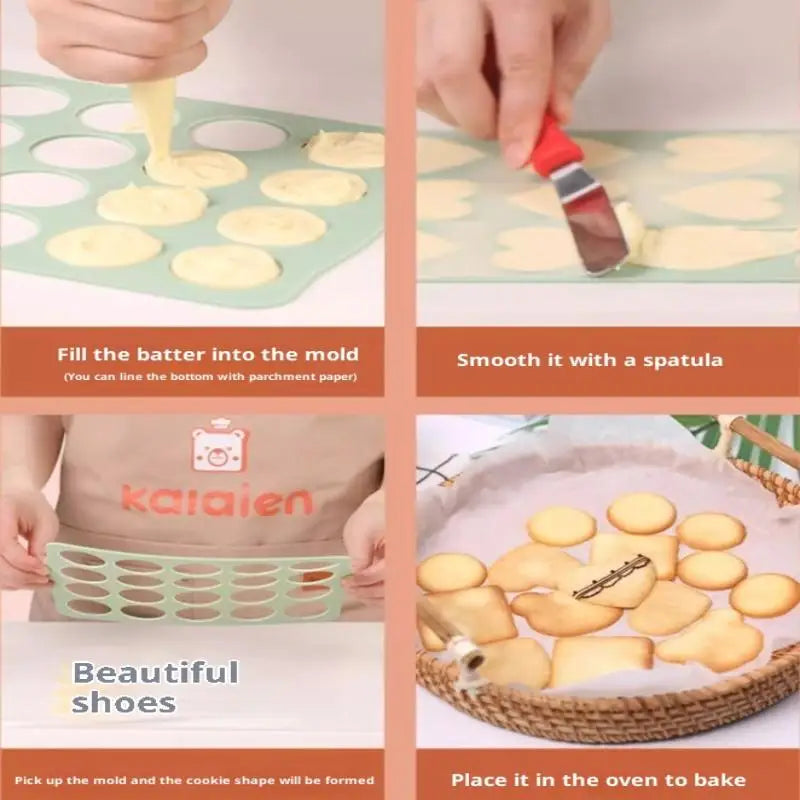 Silicone Dacquoise & Cookie Mold – Japanese Cake Decorating Silicone Baking Mold Qst