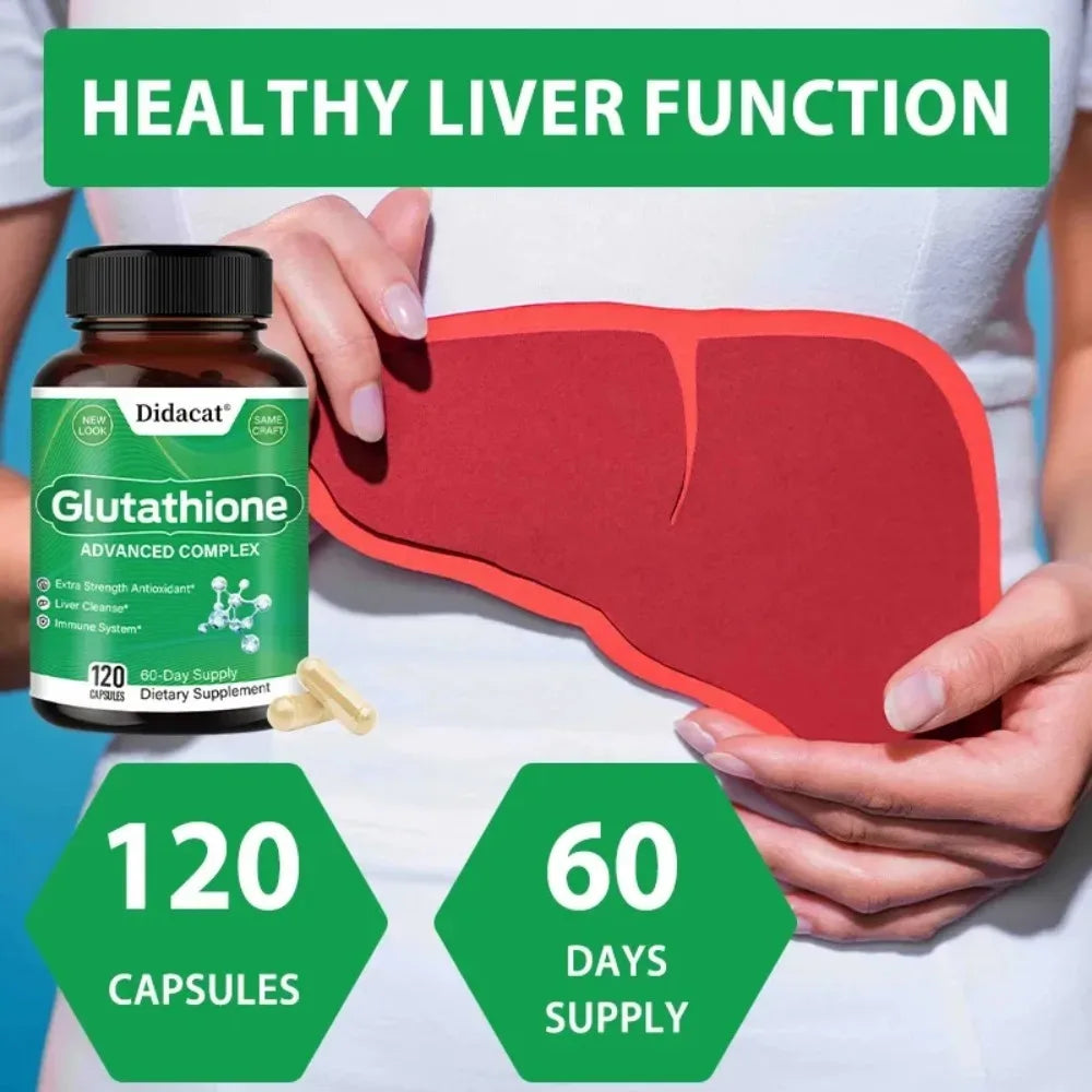 VITALXTRA Glutathione 500mg 120 Capsules – Antioxidant Supplement Antioxidant Supplement Qst