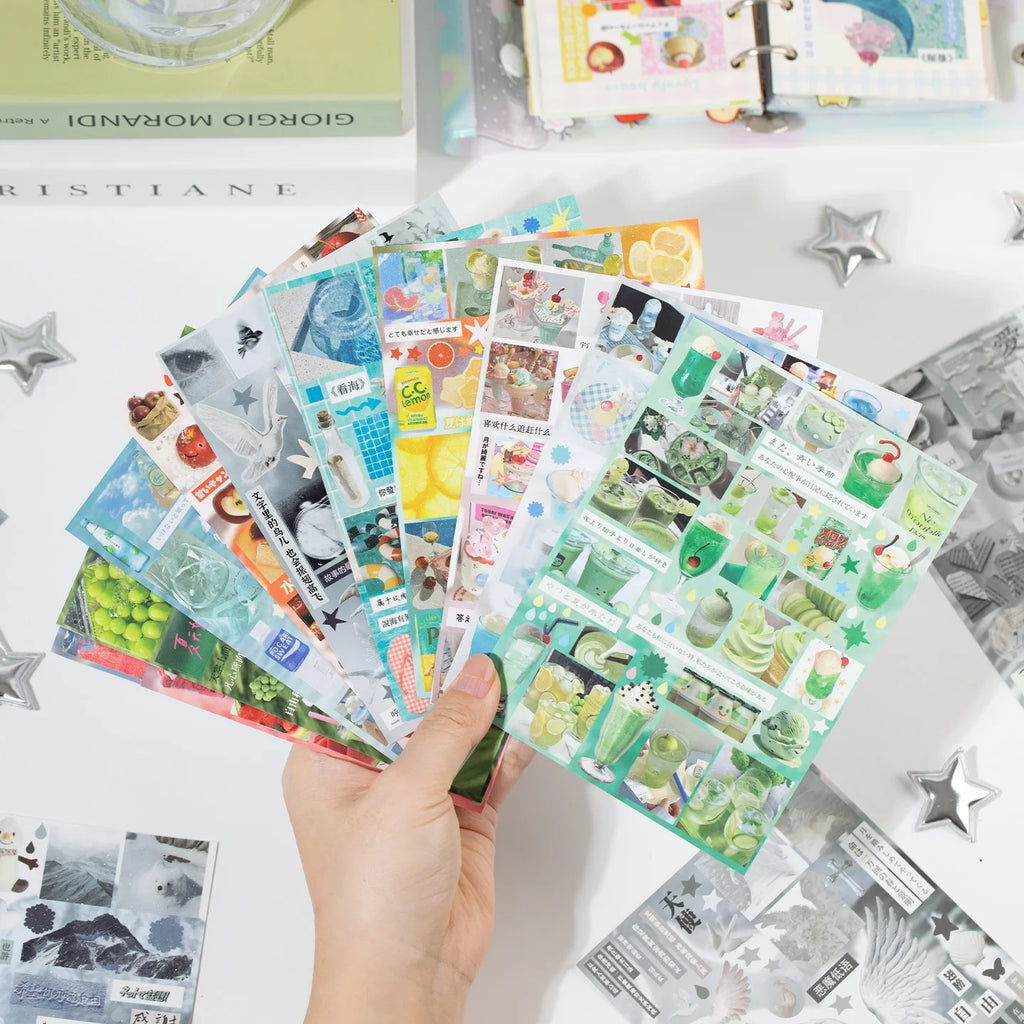 Decorative Sticker Book 30–60 Sheets | Journal, School & Laptop Decorative Sticker Book Qme
