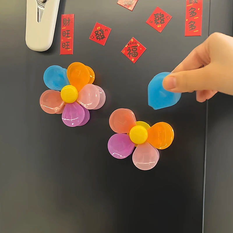 Flower Magnetic Food Sealing Clips 2-in-1 Fridge Magnet Set Food Sealing Clips Qst