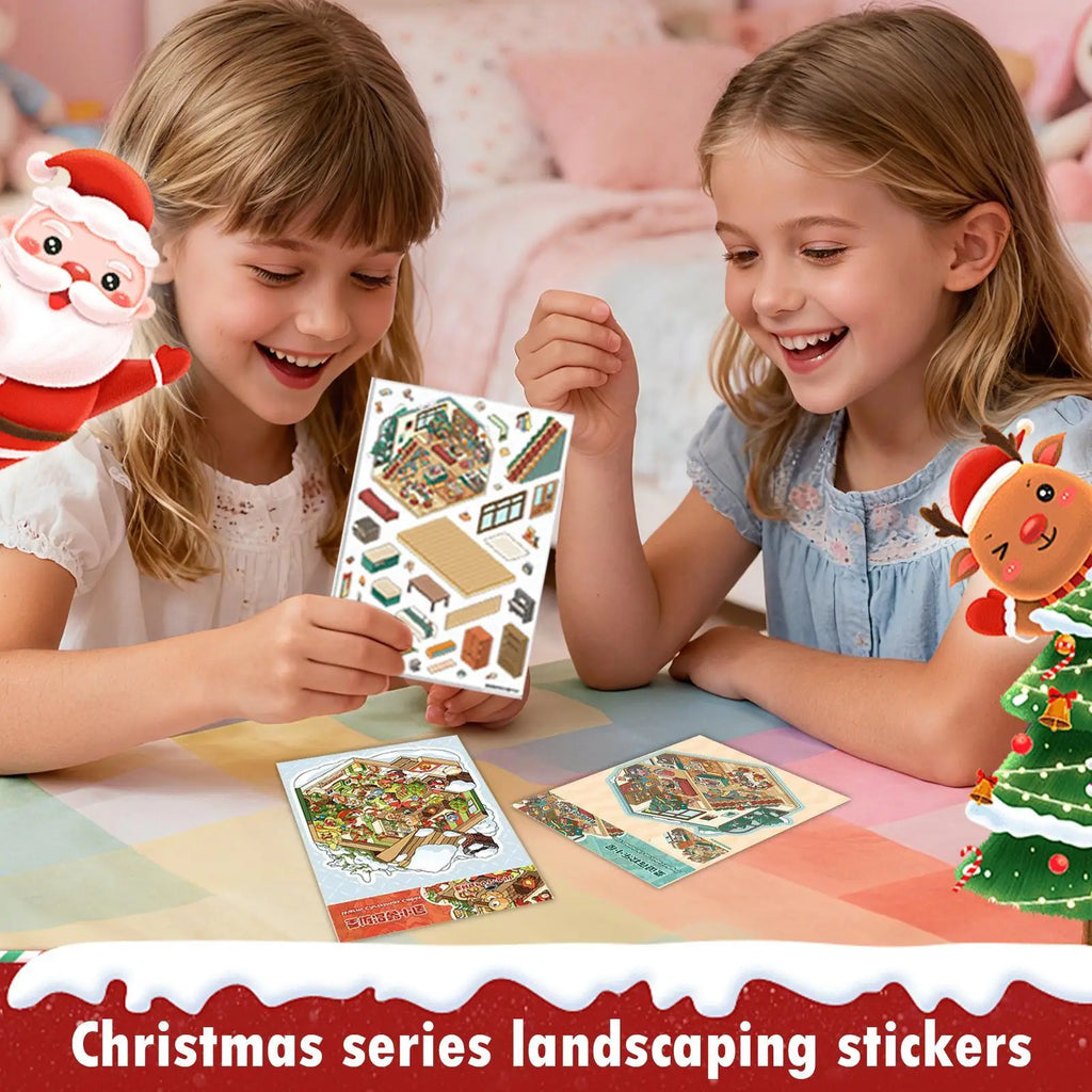 Landscape Cartoon Stickers – Scrapbooking Decals for Kids Craft Sticker Book Qme