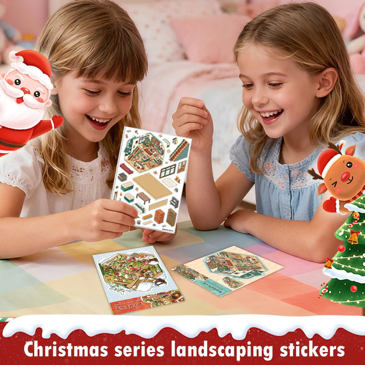 Landscape Cartoon Stickers – Scrapbooking Decals for Kids Craft Sticker Book Qme