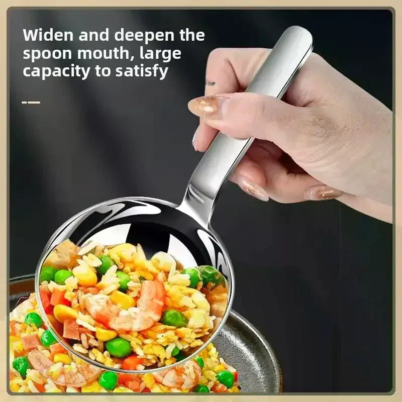 Stainless Steel Deep Soup Ladle – Large Short Handle Spoon Soup Ladle Qme