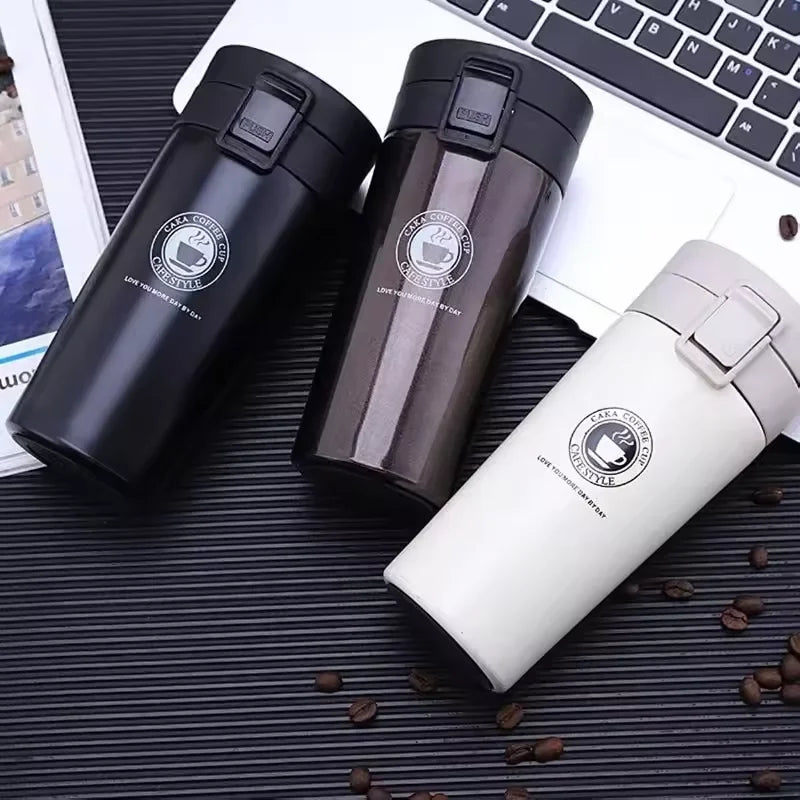 Stainless Steel Vacuum Flask Thermal Mug 380/500ML – Car & Outdoor Vacuum Flask Thermos Qst