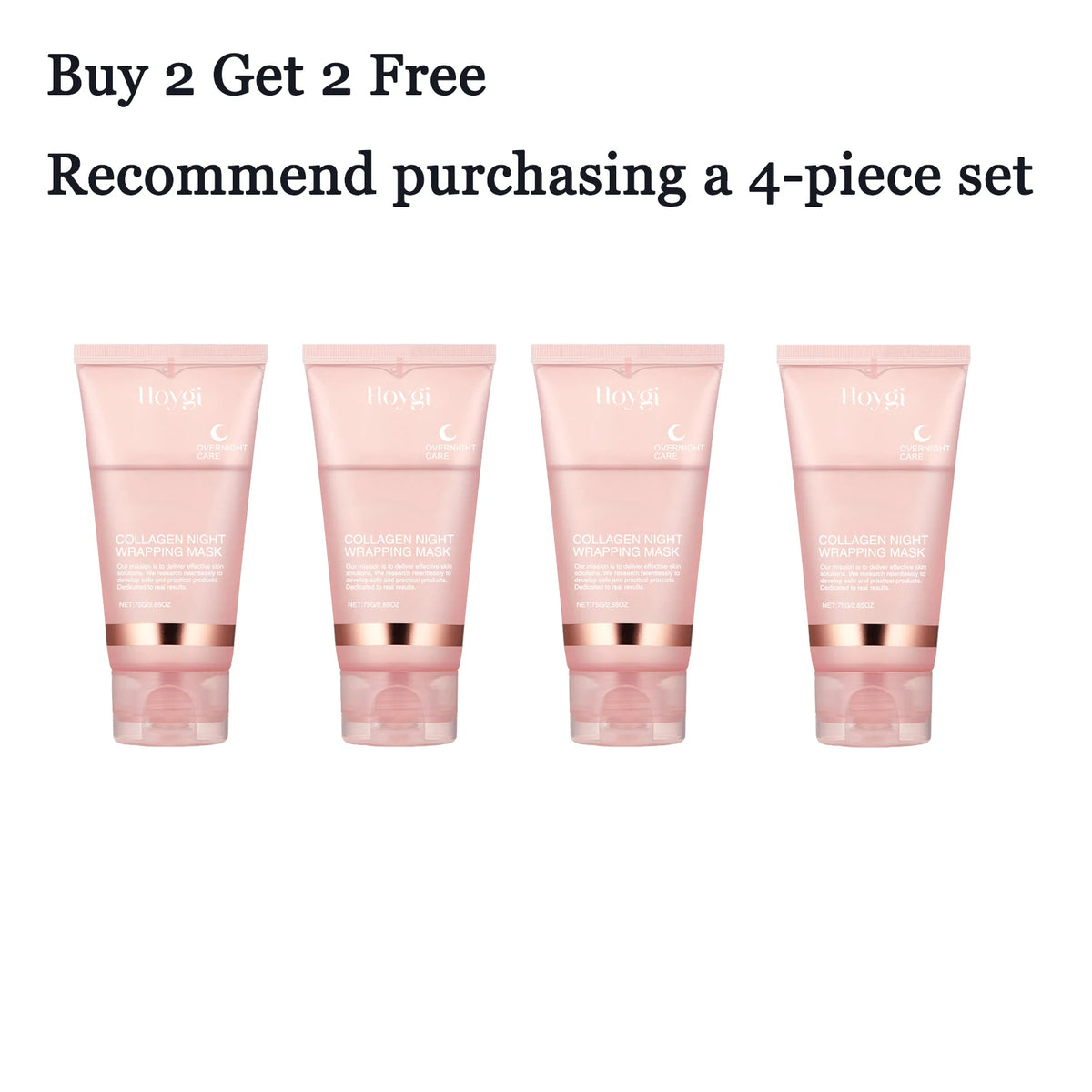 Hoygi 75g Collagen Peel Mask – Hydrating Pore-Cleansing Collagen Peel Mask Qst 4 pcs